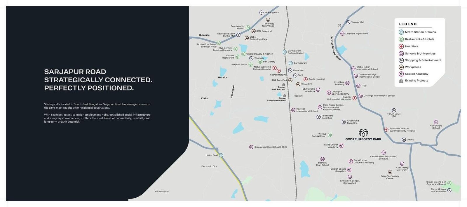 Godrej Regent Park location map, Sarjapur Road connectivity